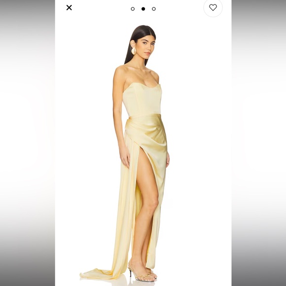 Katie May Strapless Dress in Soft Yellow - Picture 3 of 7